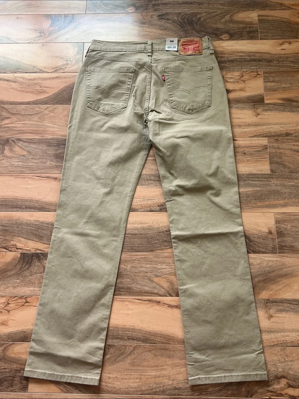 Levi’s 514 Classic Fit Straight Stretch Jeans Mens 33x32 NWT Khaki Tan